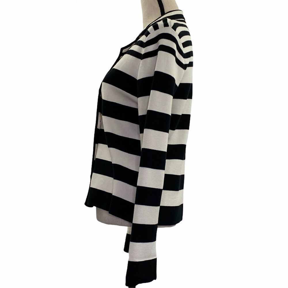 Boutique Essentials Striped Button Down Jacket M - image 2